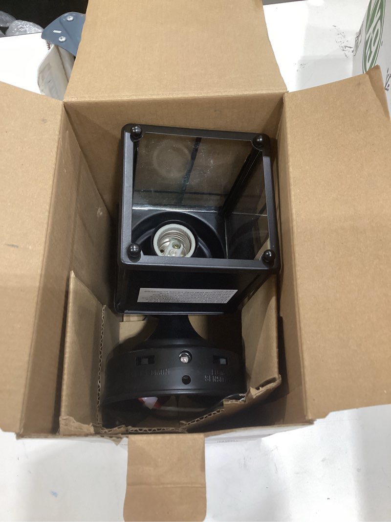 Condition photo showing Good Condition for allen + roth creekridge 1-light 10.83-in h matte black motion sensor outdoor wall light