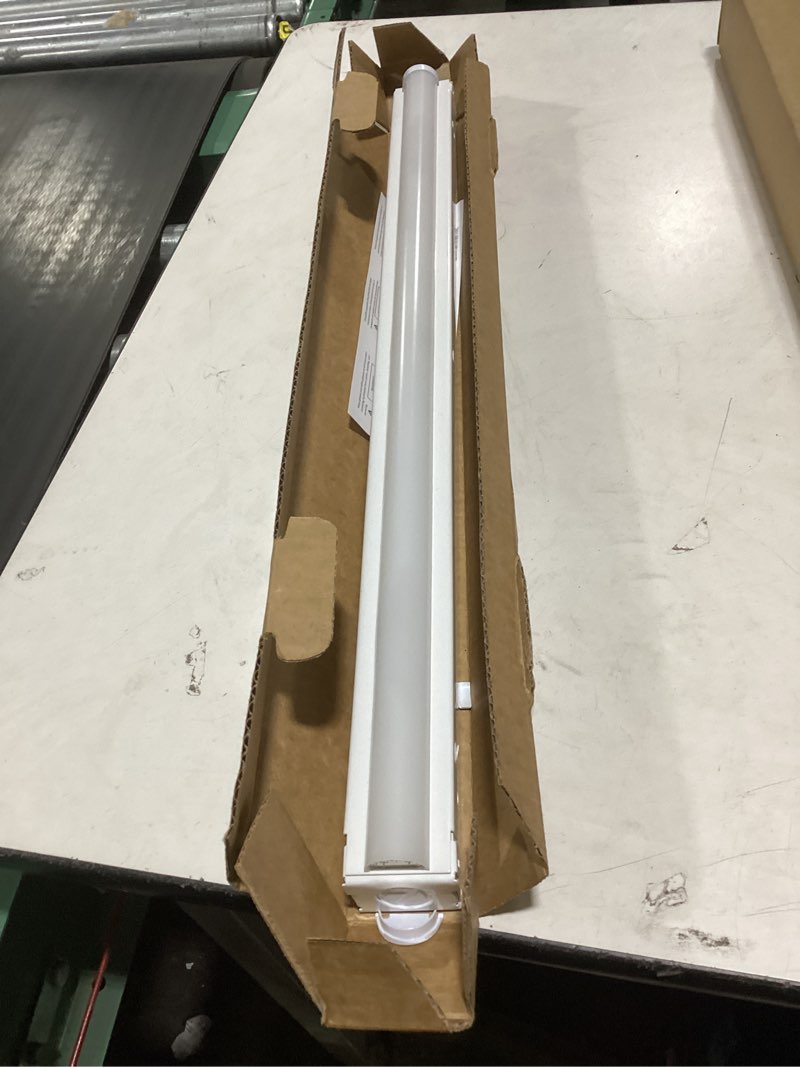 Condition photo showing As Is for Lithonia Lighting 2ft Light Fixture, LED Strip Light, 120V, 4000K Cool White Light, 2-Foot, 1-Light, White (MNSL L23 1LL 120V 40K 80CRI M6)