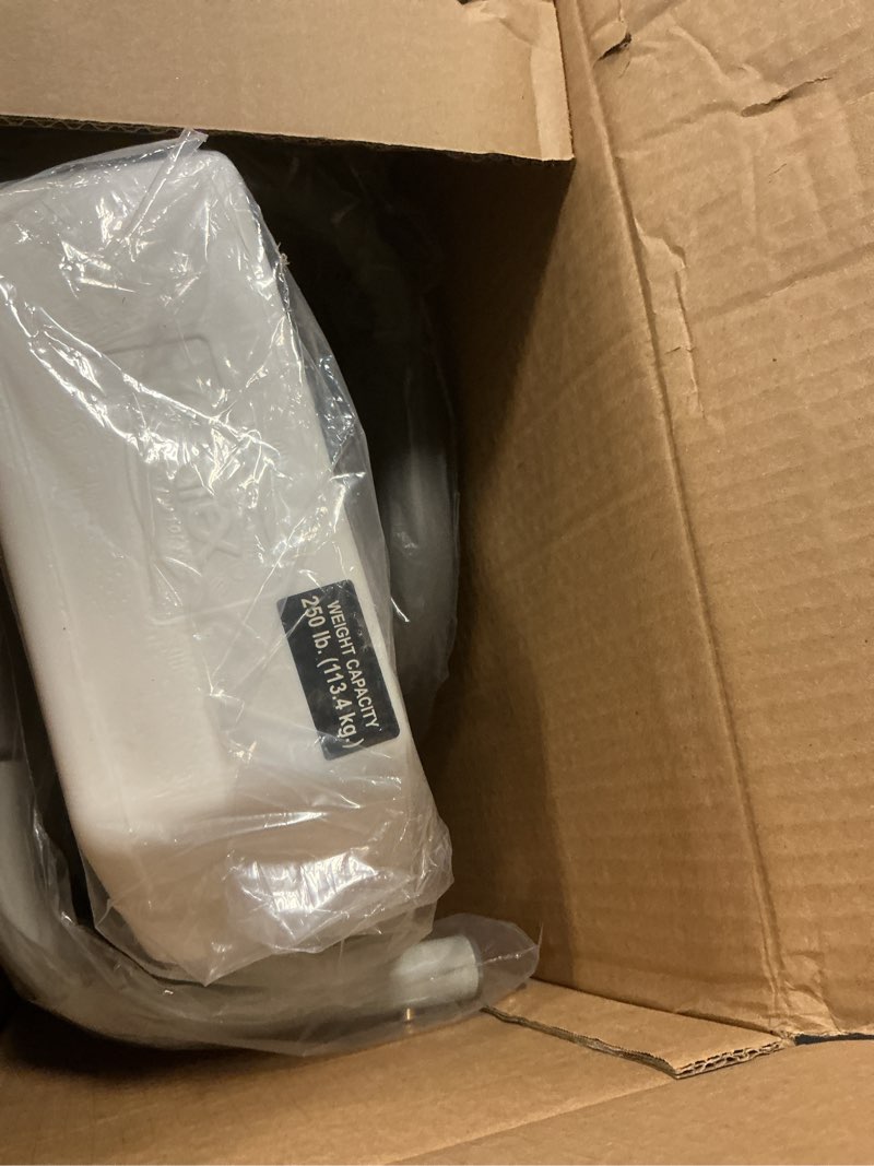 Condition photo showing New/Like New for Carex 3.5 Inch Raised Toilet Seat with Arms, Elongated Toilet Seat Riser, Up to 250 lbs Capacity, Elevating & Raising Seat for Elderly & Handicap, Universal, Slip-Resistant with Padded Handles, White