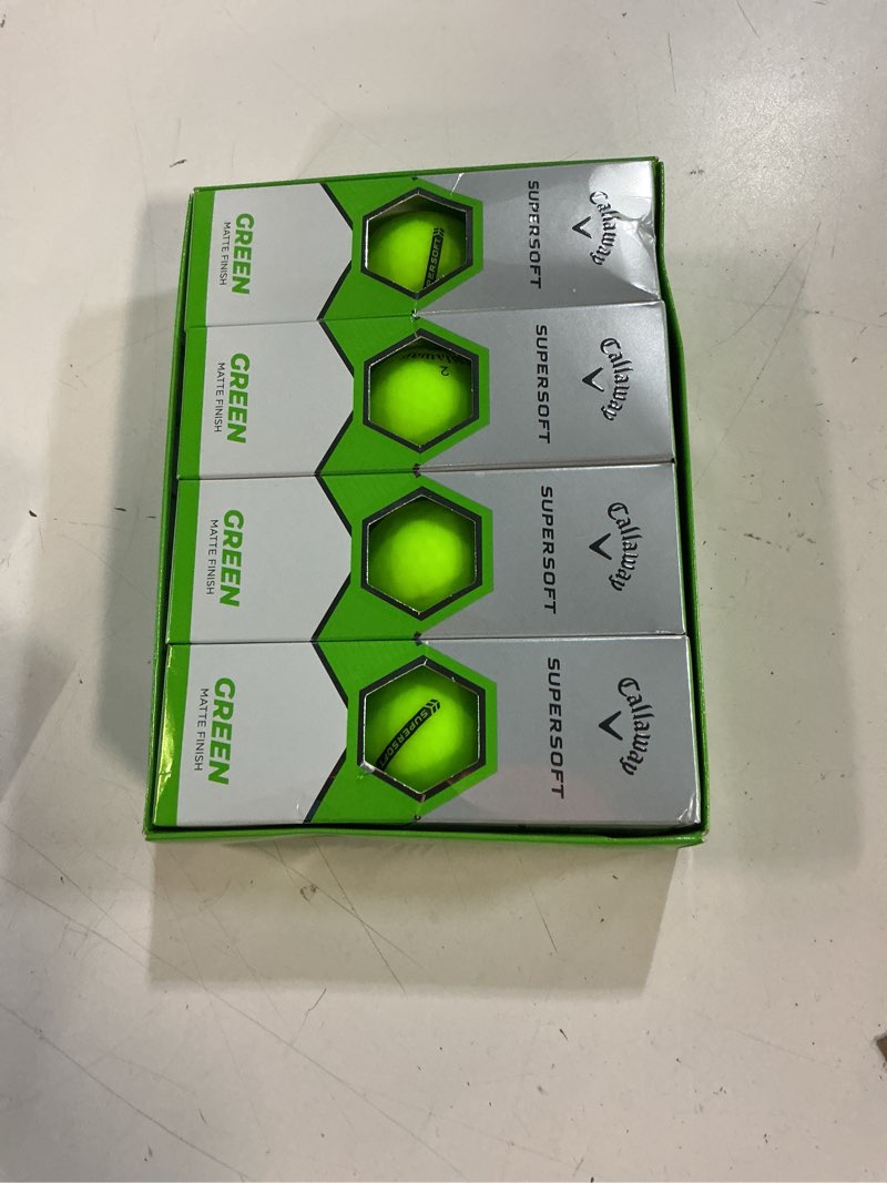 Condition photo showing New/Like New for callaway golf supersoft golf balls (2023) green 12 pack