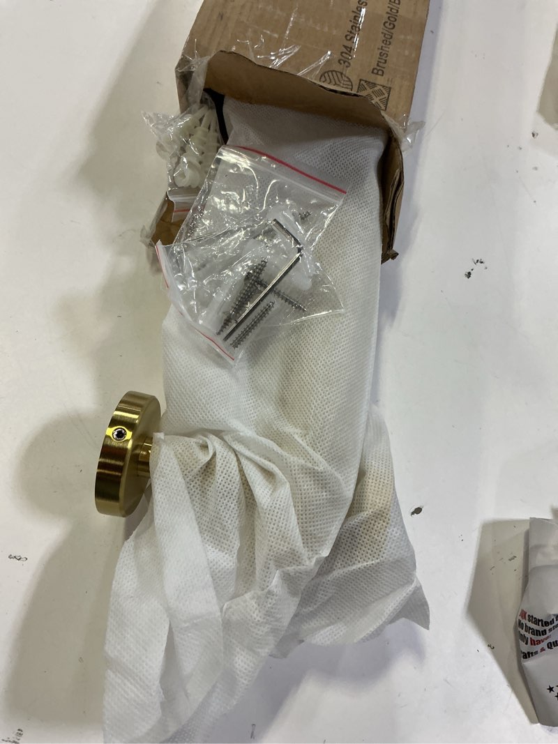 Condition photo showing Good Condition for JQK Bath Towel Bar, 27 Inch Brushed Light Gold Towel Rack Bathroom, 304 Stainless Steel Thicken 0.8mm Towel Holder Wall Mount, Useable Length 24 Inch 2 Pack, TB110L24-BG-P2 Gold 27 Inch (2 Pack)