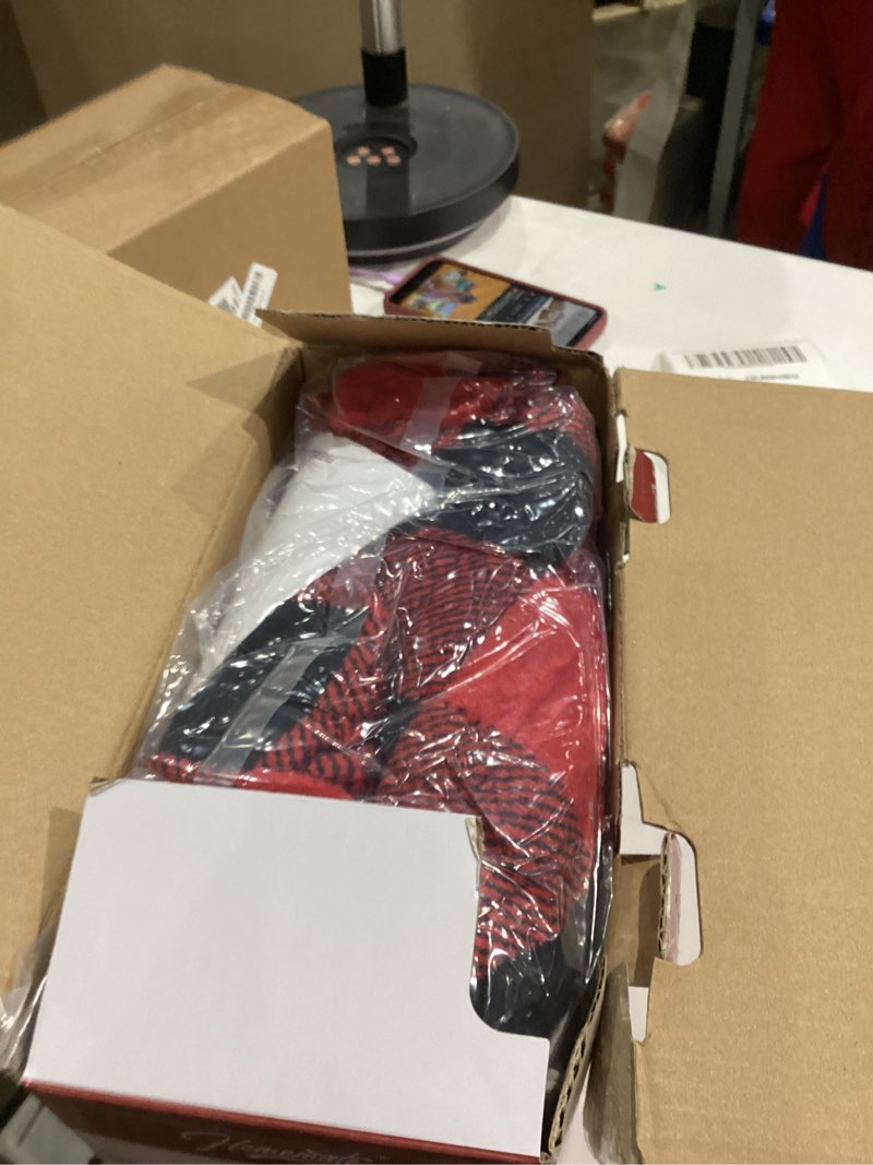 Condition photo showing New/Like New for Homemate Electric Blanket Heated Throw - 50“x60“ Ultra Soft Cozy Flannel Heating Blanket with 10 Fast Heat Levels 8 Hours Auto Off Over-Heated Protection ETL Certification Keep Warm in Home Office Red-black 50"x60"Inch