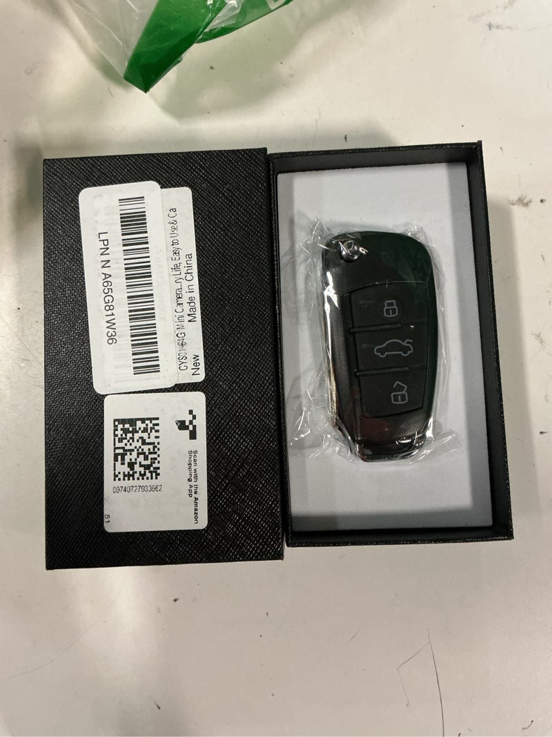 Condition photo showing New/Like New for DTCRCH 64G 1080P HD Mini Camera, Small Nanny Cam for Home Security, Car Key Camera for Motion Detection, Loop Recording, Night Vision, Take Photos, Long Battery Life, Easy to Use & Carry Car Key Camera-64G