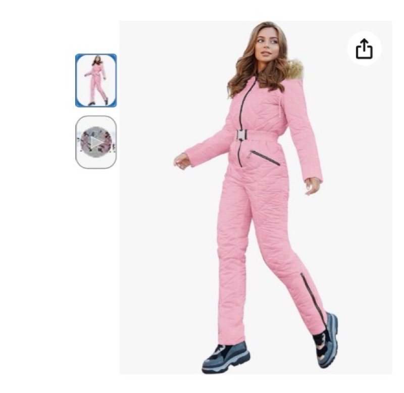 yousify womens winter ski suit one piece hooded fur collar ski jumpsuit snowsuit outdoor sports coat( size s) 