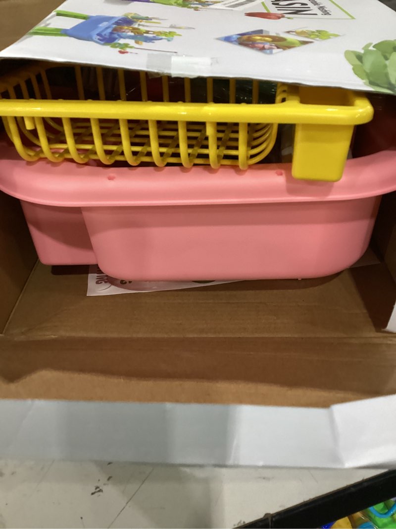 Condition photo showing Good Condition for upgraded 4-in-1 sand water table for toddlers 1-3, kids sensory table with electric water pump & cloud faucet, play kitchen sink with food accessories, fishing toy ? adjustable height (pink)