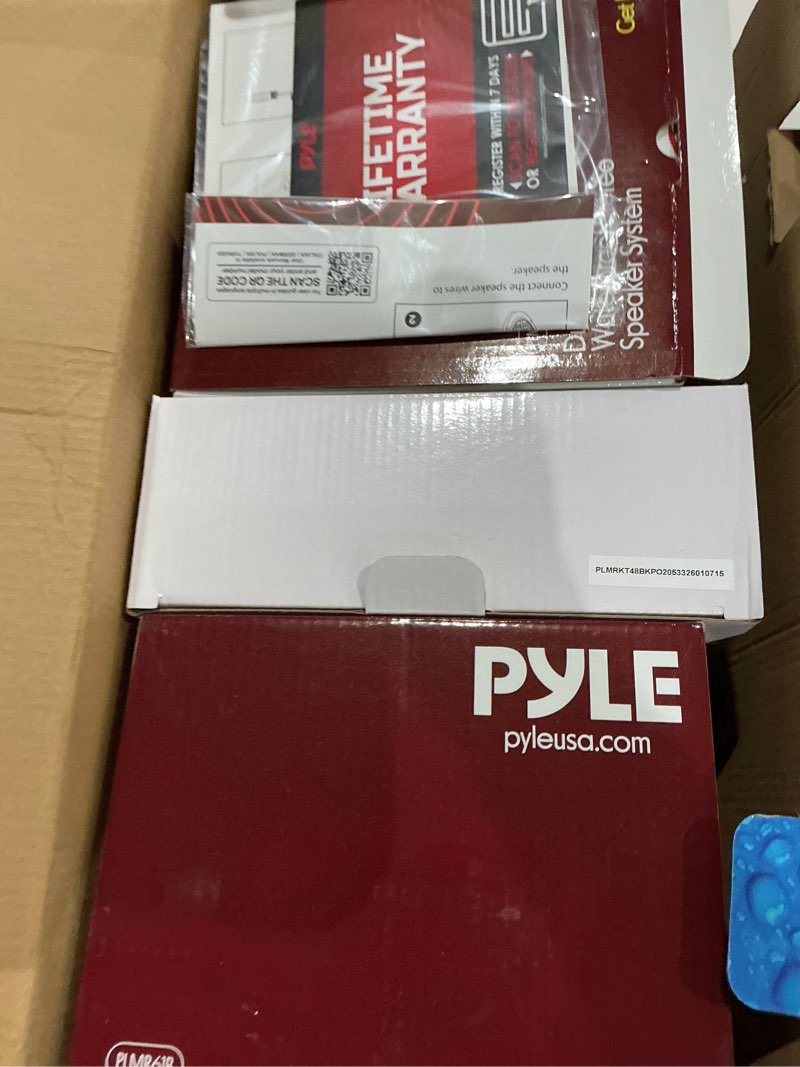 Condition photo showing As Is for pyle marine head unit receiver speaker kit - in-dash lcd digital stereo built-in bluetooth & microphone w/ am fm radio system 6.5’’ waterproof speakers (4) mp3/sd readers & remote control -plmrkt48bk