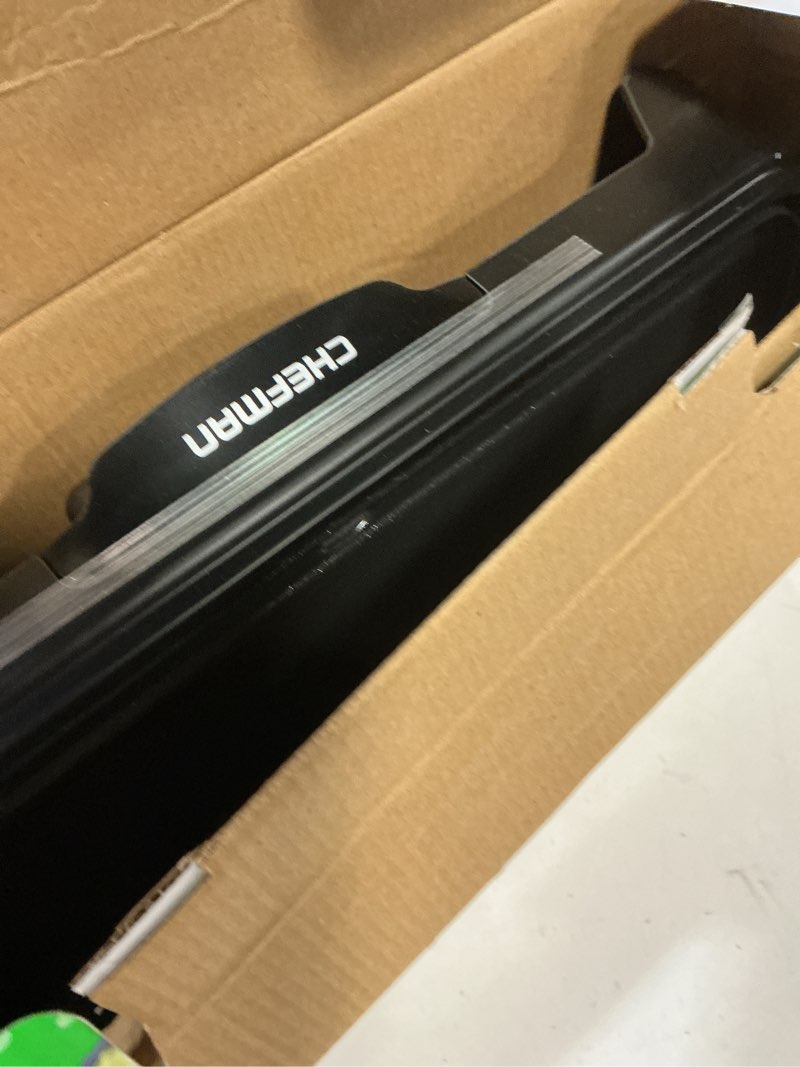 Condition photo showing Good Condition for Chefman Electric Griddle with Removable Temperature Control, Immersible Flat Top Grill, Burger, Eggs, Pancake Griddle, Nonstick Easy Clean Cooking Surface, Slide Out Drip Tray, 10 x 16 Inch 10" x 16"