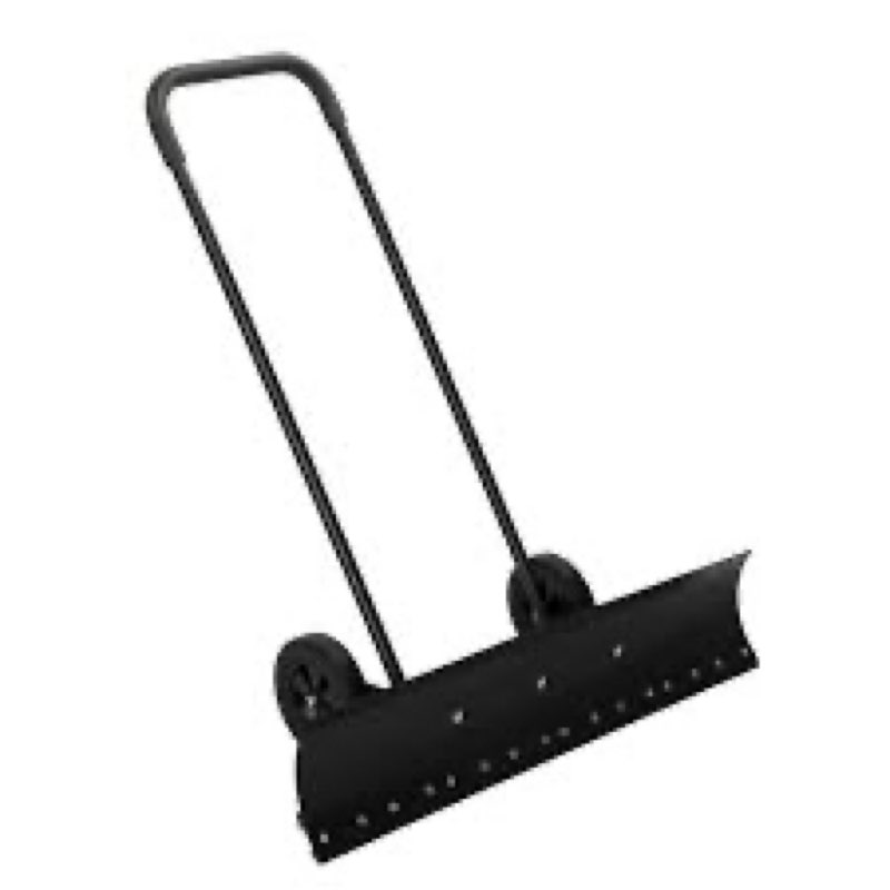 Snow Shovels Portable Premium Snow Removal Pusher with Wheel Adjustable Push Rod