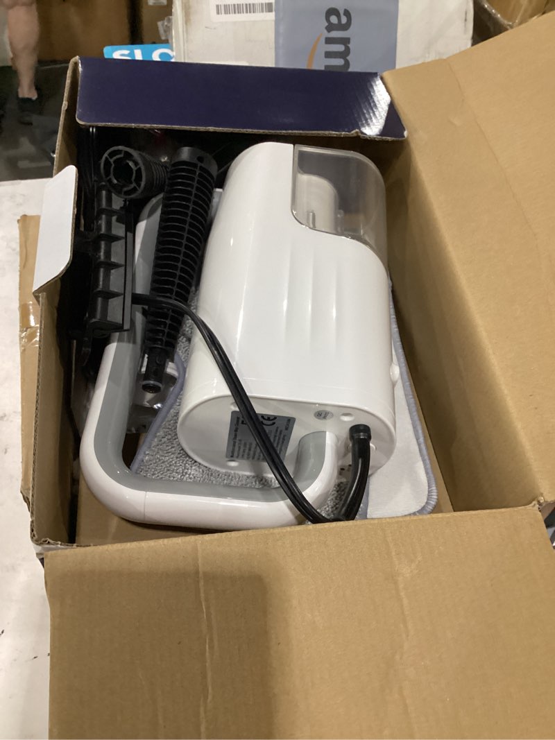 Condition photo showing Good Condition for 6-in-1 steam mop, 1200w rotated steam cleaner for home, 2 modes, 400ml removable tank, 23ft power cord, 2 pads, multi-surface steamer for hard floor, laminate floor, tiles cleaning (lunar halo)
