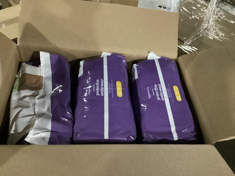 Condition photo showing Good Condition for amazon basics postpartum incontinence underwear for women, maximum absorbency, fresh protection, bladder leak protection, disposable, xx-large, lavender, 14 count xx-large 14.0