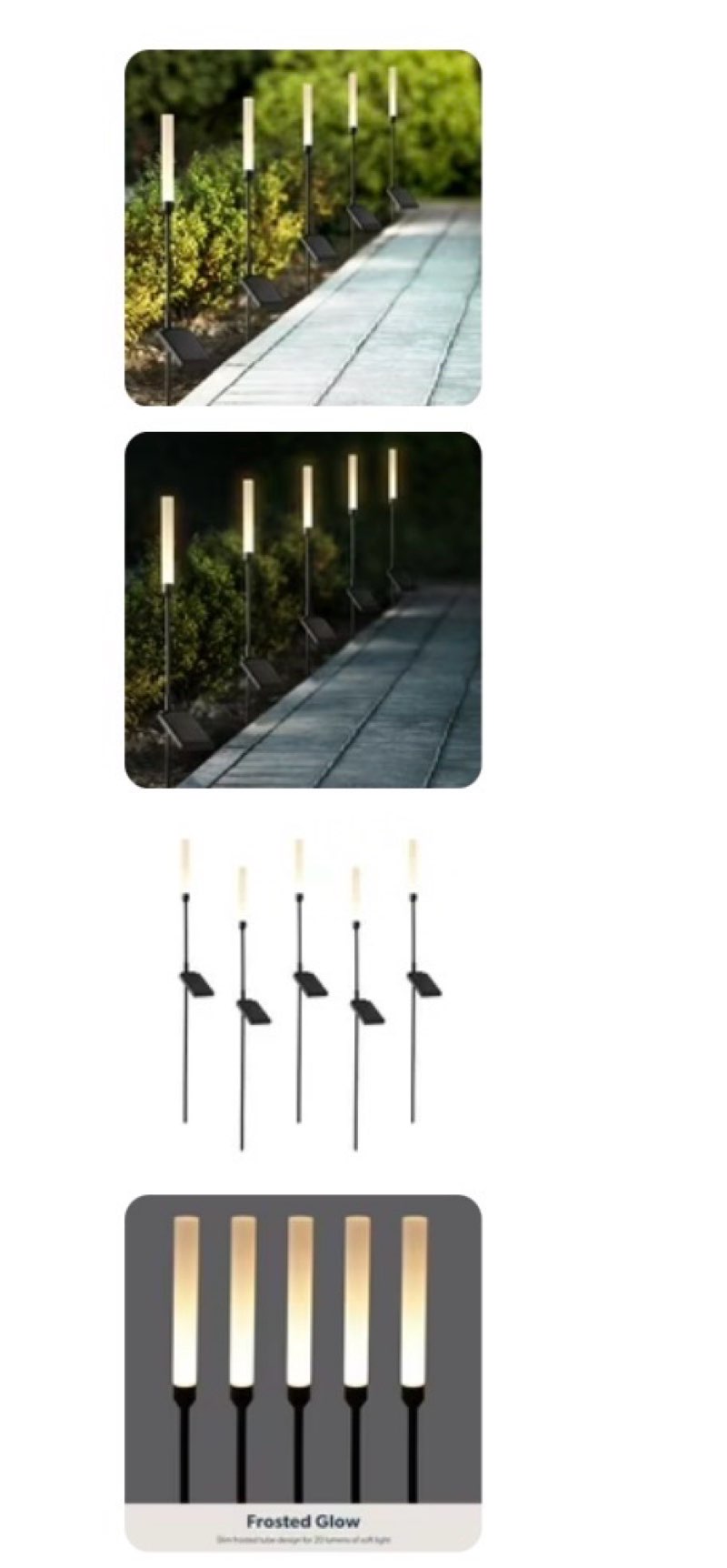 member's mark reed led solar landscape accent lights, 5-pack