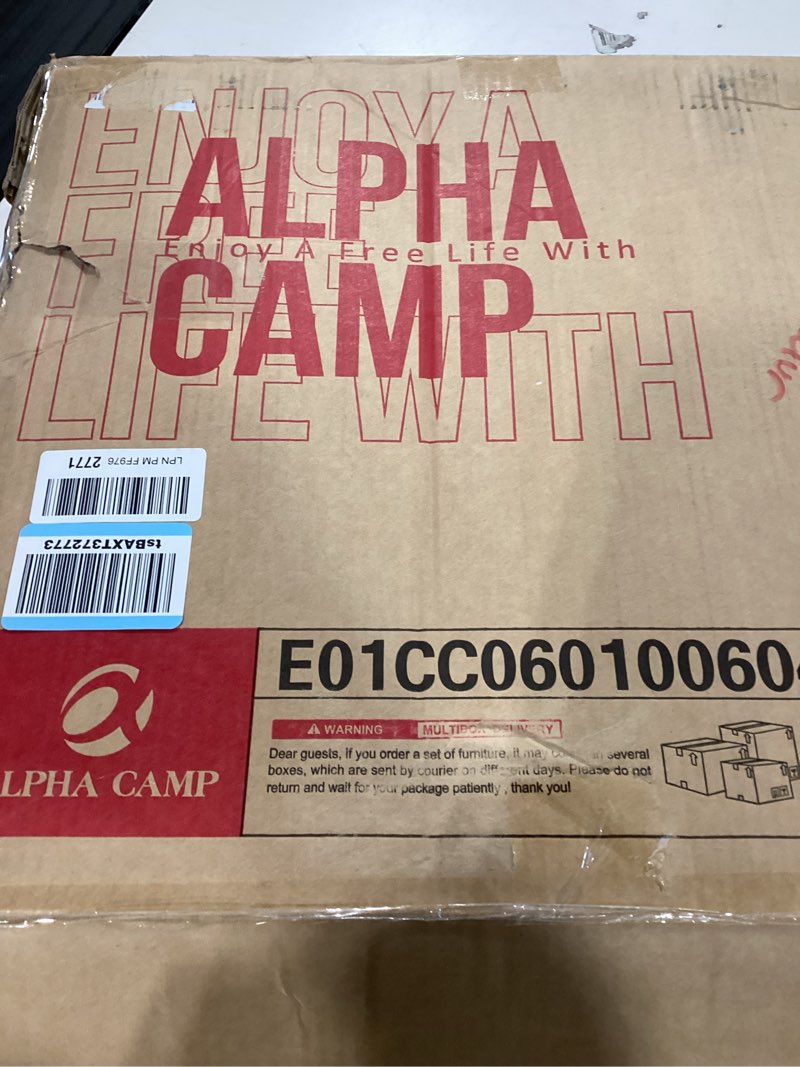 Condition photo showing Good Condition for LET'S CAMP Folding Stadium Seat Bleacher Chair with Cup Holder, Mesh Bag and Hide Hooks, Portable Stadium Chair with Back and Cushion Black Grey