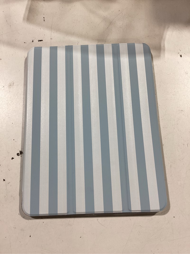 Condition photo showing Good Condition for feams slim case for ipad air 11-inch m4/m3/m2 (2026/2025/2024), ipad air 5th/4th generation (2022/2020) 10.9 inch case clear back with pencil holder & auto sleep, blue stripes