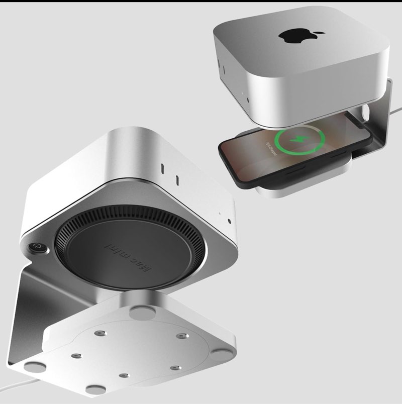 Stand for New Mac mini M4/M4 Pro,with Wireless Charger