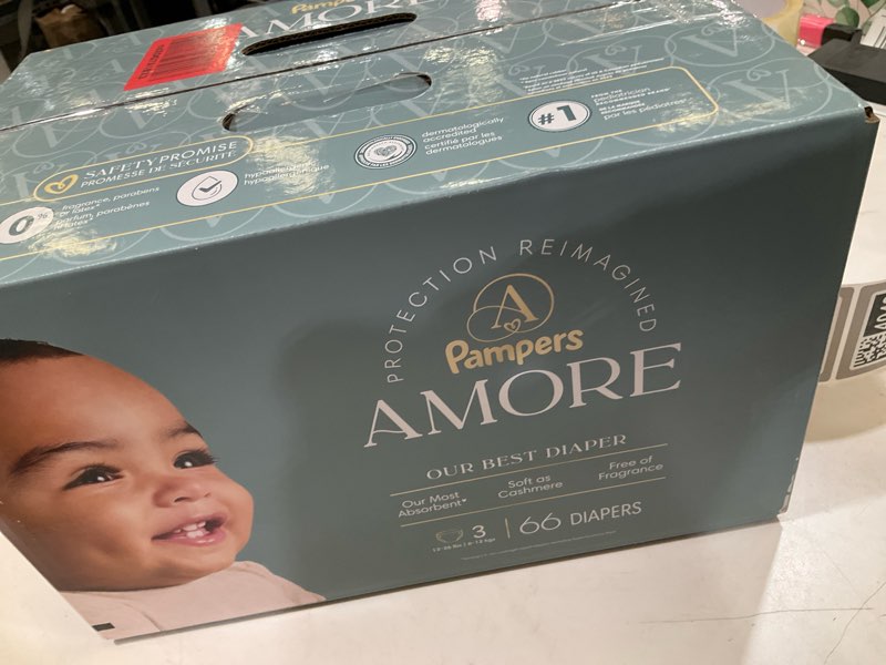 Condition photo showing New/Like New for amore by pampers diapers super pack - size 3 - 66ct