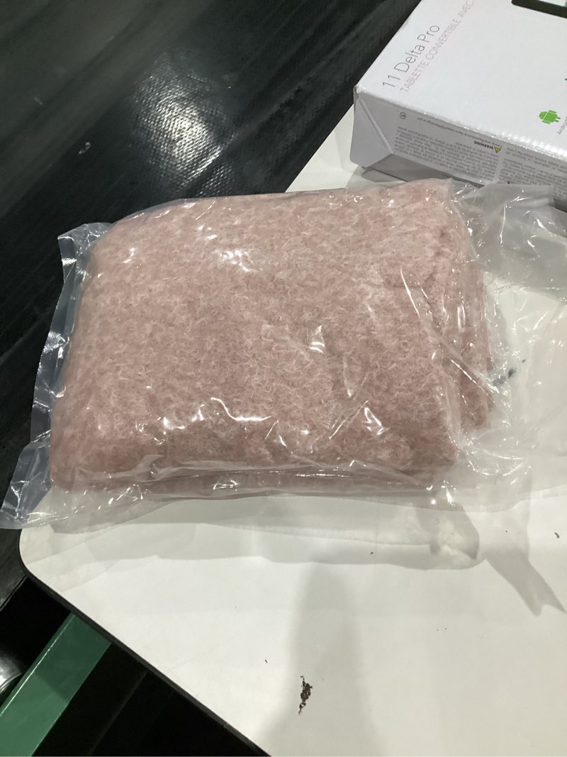Condition photo showing New/Like New for AQOTHES Pink Winter Throw Pillow Covers 18x18 Inch Set of 2, Boucle Faux Fur Pillow Covers,Cozy Fluf