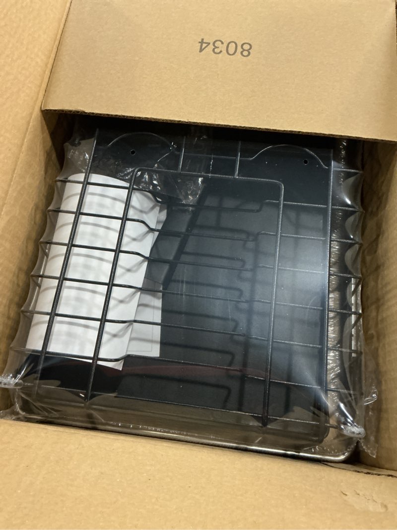 Condition photo showing New/Like New for LEMIKKLE Roll Up Dish Drying Rack, Over The Sink Dish Drainer Rack, Foldable Sink Drying Rack, Anti-Slip Silicone Wrapped Dish Drainer for Kitchen Counter Black