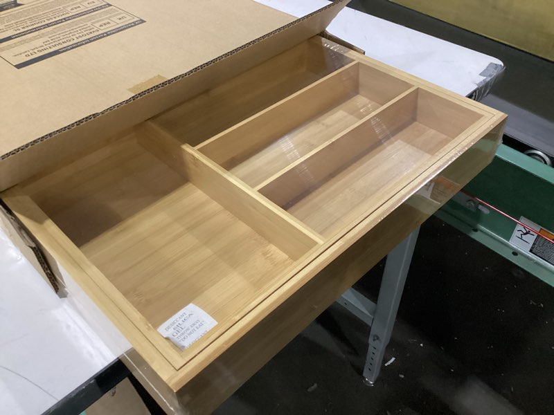 Utoplike Extra Large Kitchen Drawer Organizer, Expandable Bamboo Drawer Holder for Utensils, Silverw