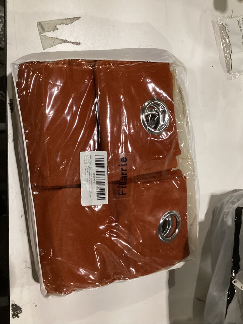 Fillarrie Caramel Velvet Window Curtains, Pleated Decor, Living Room Bedroom Half Curtains, Light Fi