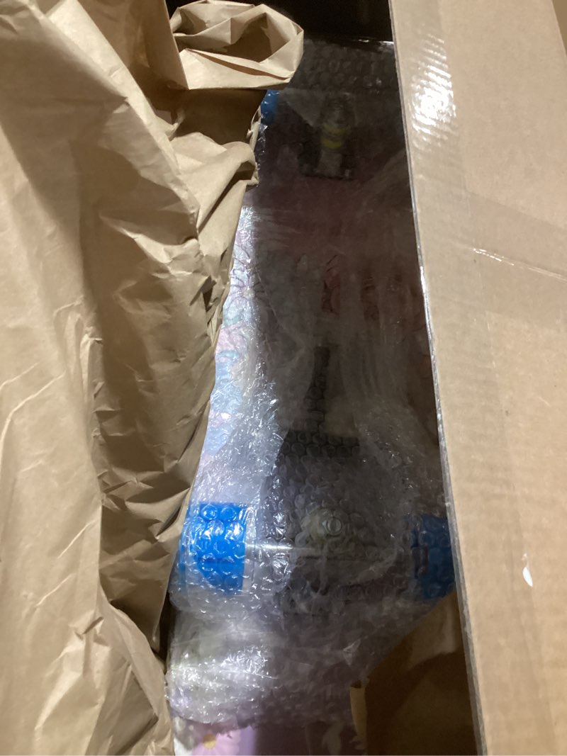 Condition photo showing As Is for Standard Skateboards with Colorful Flashing Wheels for Beginners, Kids,Teens, 7 Layer Maple Complete Skateboard for Girls Boys, 31" x 7.8" Double Kick Concave Kids skateboard with Skate T-Tool Unicorn - Frosted Standard