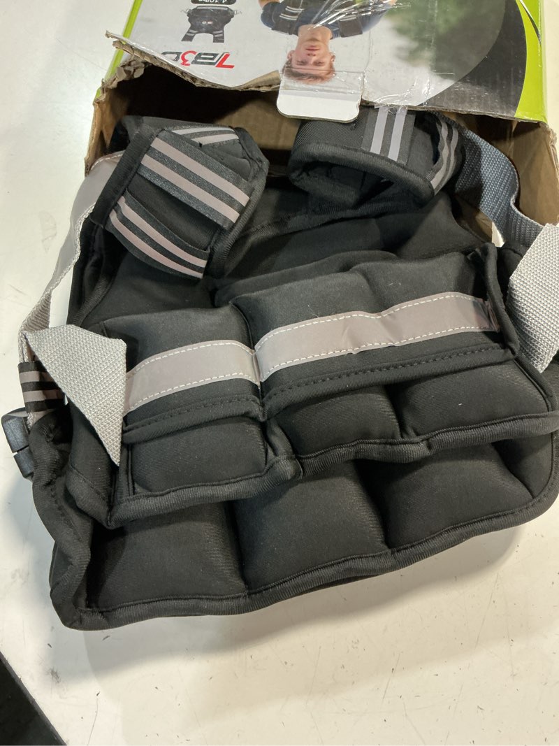 Condition photo showing Good Condition for tb3c adjustable weighted vest for women - 04-10lb/11-20lb/20-32lb vest with 6 ironsand weights for strength training,body weight vest exercise set for running, walking and home workouts 4-10lb black