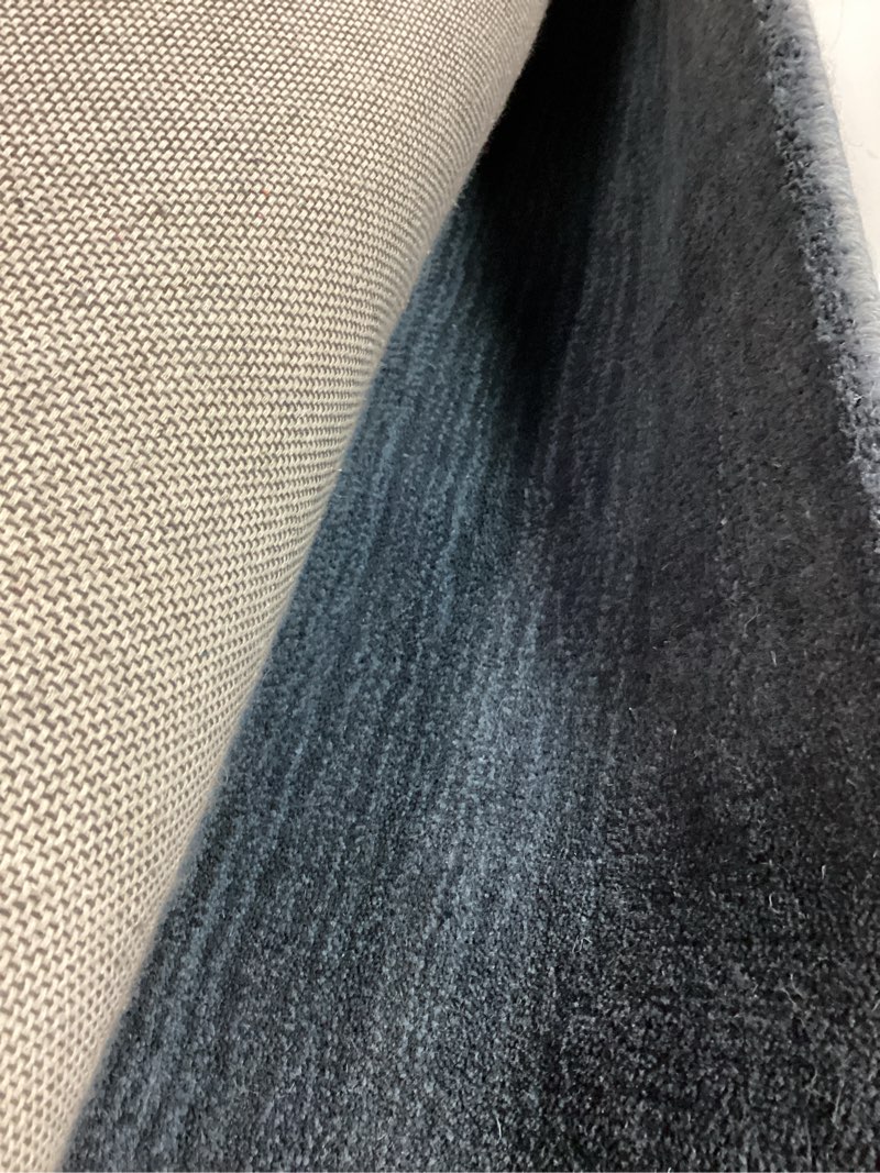 Condition photo showing As Is for Liora Manne ARCA Indoor Hand Loomed Wool Comfortable Area Rug - Contemporary Casual Accent (Ombre Denim) (3'6" x 5'6") 3'6" x 5'6" (Rectangular) Rectangular Navy Denim and Blue