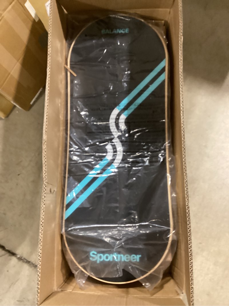 Sportneer Balance Board 7 Modes Wobble Board with Adjustable Stoppers Exercise Balancing Stability Trainer for Improve Balance, Surf Trainer & Physical Therapy - Roller and 2.8'' Ball Included Black-Turquoise