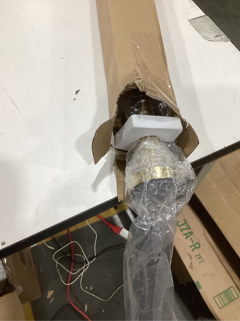 Condition photo showing Good Condition for Gold Curtain Rods for Windows 18 to 88 Inch, Adjustable Length 1 Inch Diameter Brass Curtain Rods with Aluminium Finials, Warm Gold 30"-86" warm gold