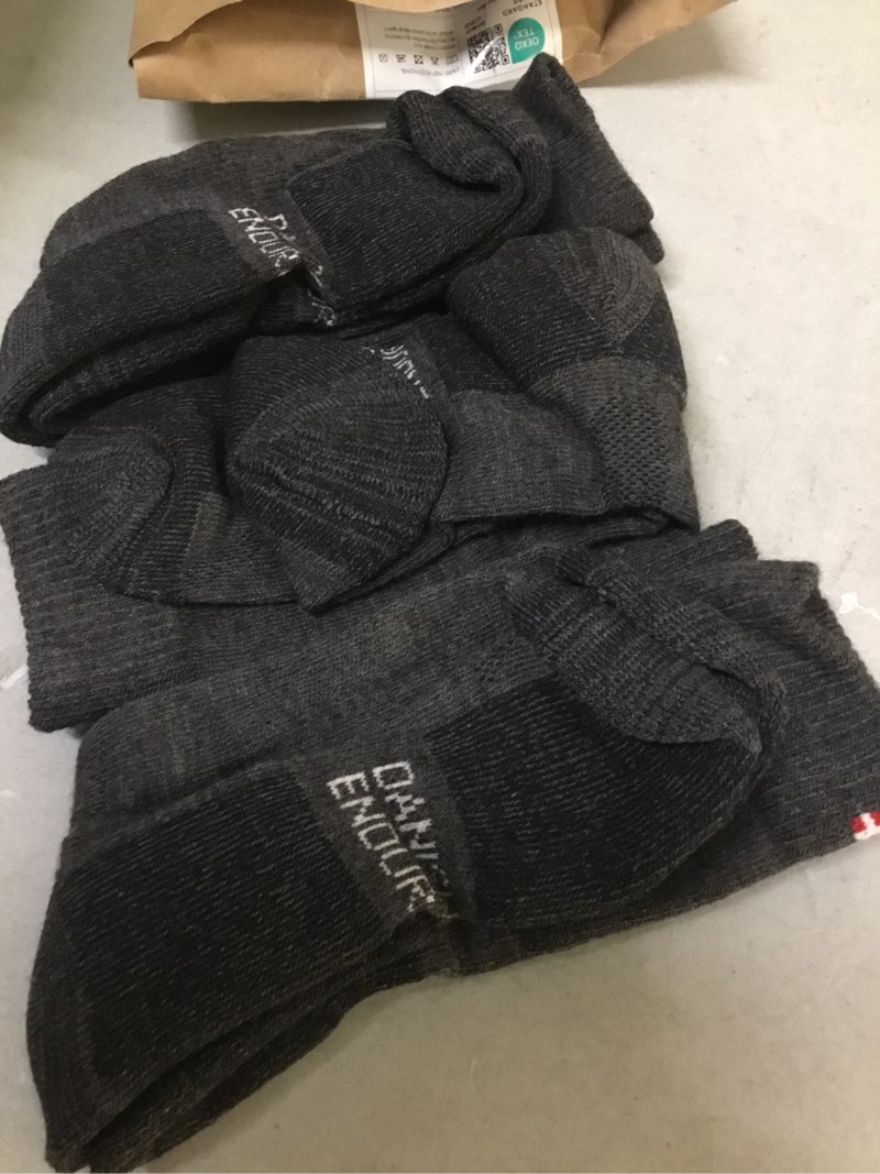 Condition photo showing Good Condition for danish endurance merino wool hiking socks for men & women, breathable, anti-blister socks for outdoors, 3 pack medium dark gre