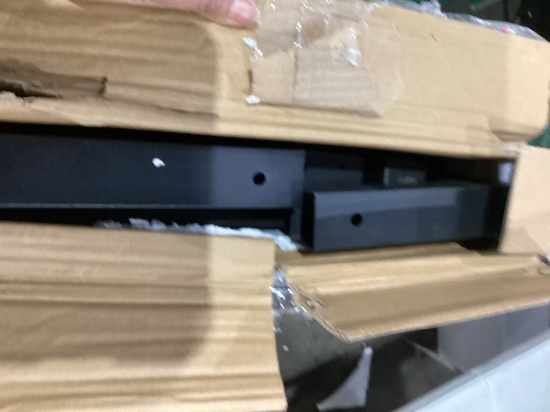 Condition photo showing Good Condition for Mr IRONSTONE Bar Table, 39" High Top Pub Table Rectangular Bar Height Table Sofa Console Table Dining Coffee Table, for Narrow Space, Living Room, Sturdy Metal Frame, Easy to Set Up, Black 39" Black