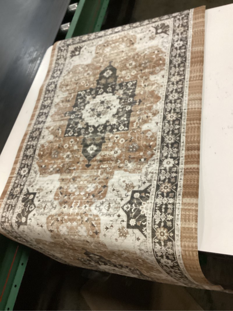 Condition photo showing Good Condition for (similar )(2x5.7)dexi hallway washable runner rug  vintage farmhouse thin kitchen runner with non slip backing, soft entryway floor rug, stain resistant distressed carpet for bedroom living room, brown
