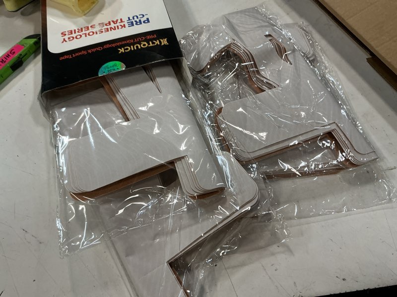 Condition photo showing Good Condition for kinesiology tape for shoulder precut, 24 pcs shoulder tape for pain relief, ktquick original cotton waterproof & breathable, enhance elastic sports tape for pain support and muscle sports, beige beige 24pcs