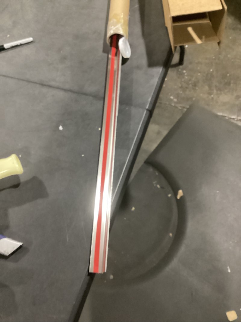 Condition photo showing Good Condition for therwen 5 pcs 1 x 1 x 48 inches 304 stainless steel corner guards metal wall guard protector corner trim molding for door countertop furniture cabinet protection 1 x 1 x 48 inch 5