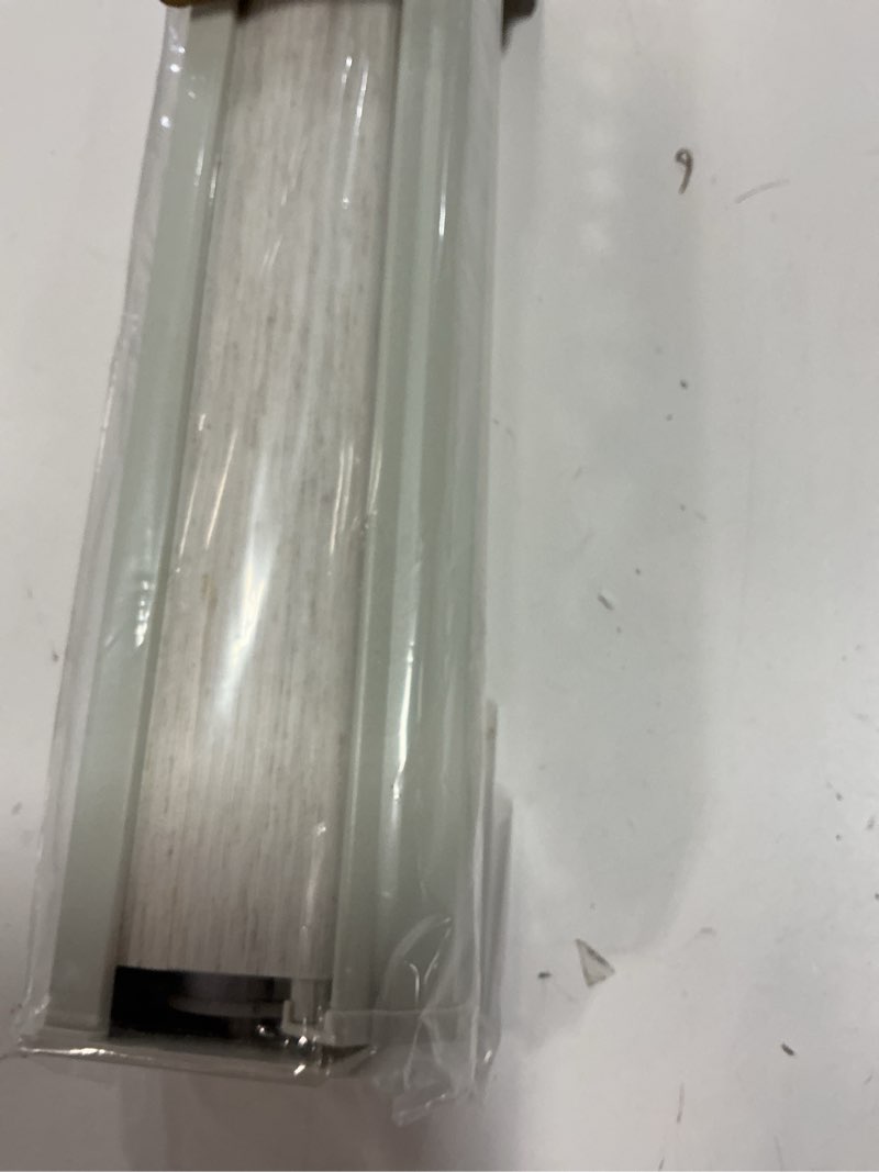 Condition photo showing As Is for Joydeco Linen Zebra Blinds for Windows, Cordless Privacy Light Filtering Dual Layer Window Shades, Free-Stop Roller Blinds for Home, 34” W x 72” H Linen 34"W x 72"H