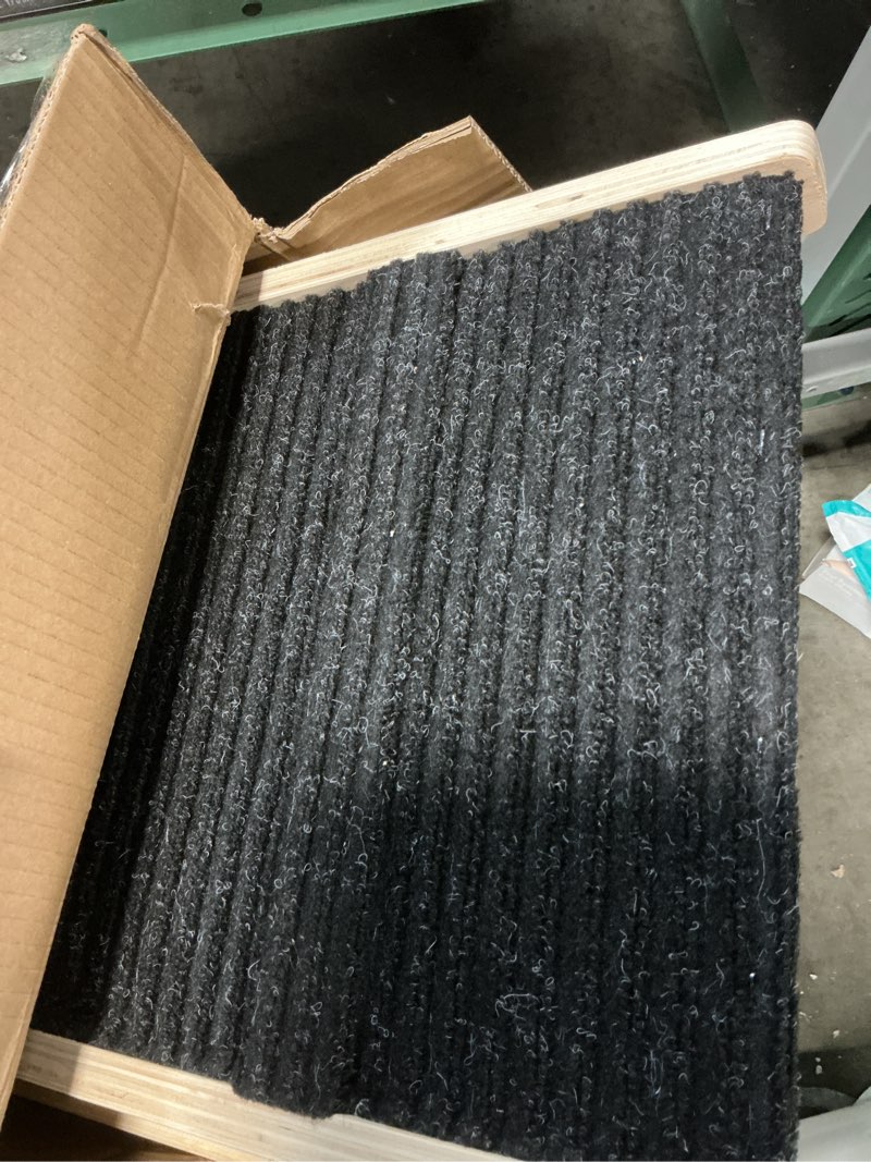 Condition photo showing Good Condition for dog ramp for bed - foldable small to large dog ramp for couch - 6 adjustable height from 12" to 24" - stairs with high traction mat - wooden portable ramp for dogs to get on bed couch car up to 200lbs burlywood(black)
