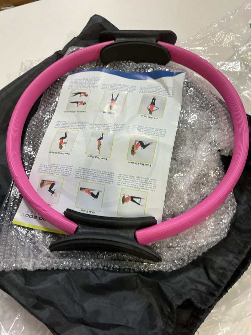 Condition photo showing Good Condition for probody pilates fitness circle – 14 inch pilates ring for focusing on toning inner thighs, arms, and core pink