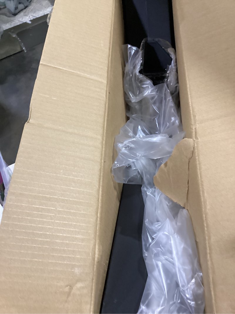Condition photo showing As Is for homekayt metal table legs 28 inch height heavy duty desk legs set of 2 multiple uses for dinning,kitchen table-(triangle-shape,black) 28”h x 17.7”w triangle-shape