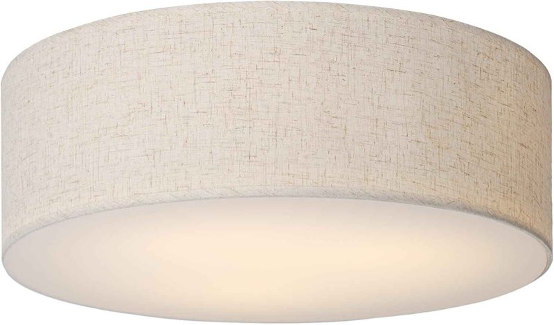 calokes 18-inch large flush mount ceiling light fixture with fabric shade