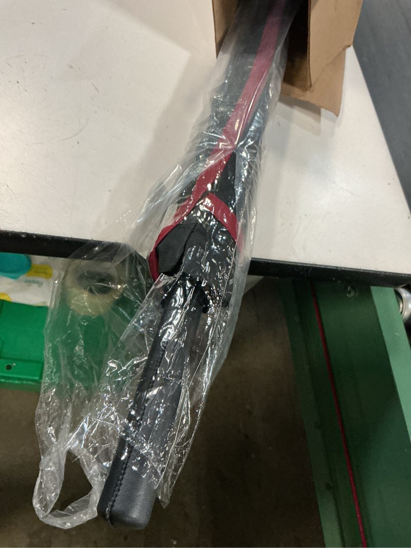 Condition photo showing Good Condition for threeh stick umbrella 190t 24 ribs double layer long leather handle straight anti-uv sun/rain walk windproof umbrella,red