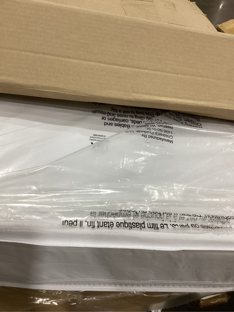 Condition photo showing Good Condition for serta perfect start limited dual sided baby crib mattress and toddler mattress, breathable fiber core, greenguard gold certified, waterproof, 7 year warranty, made in usa limited mattress