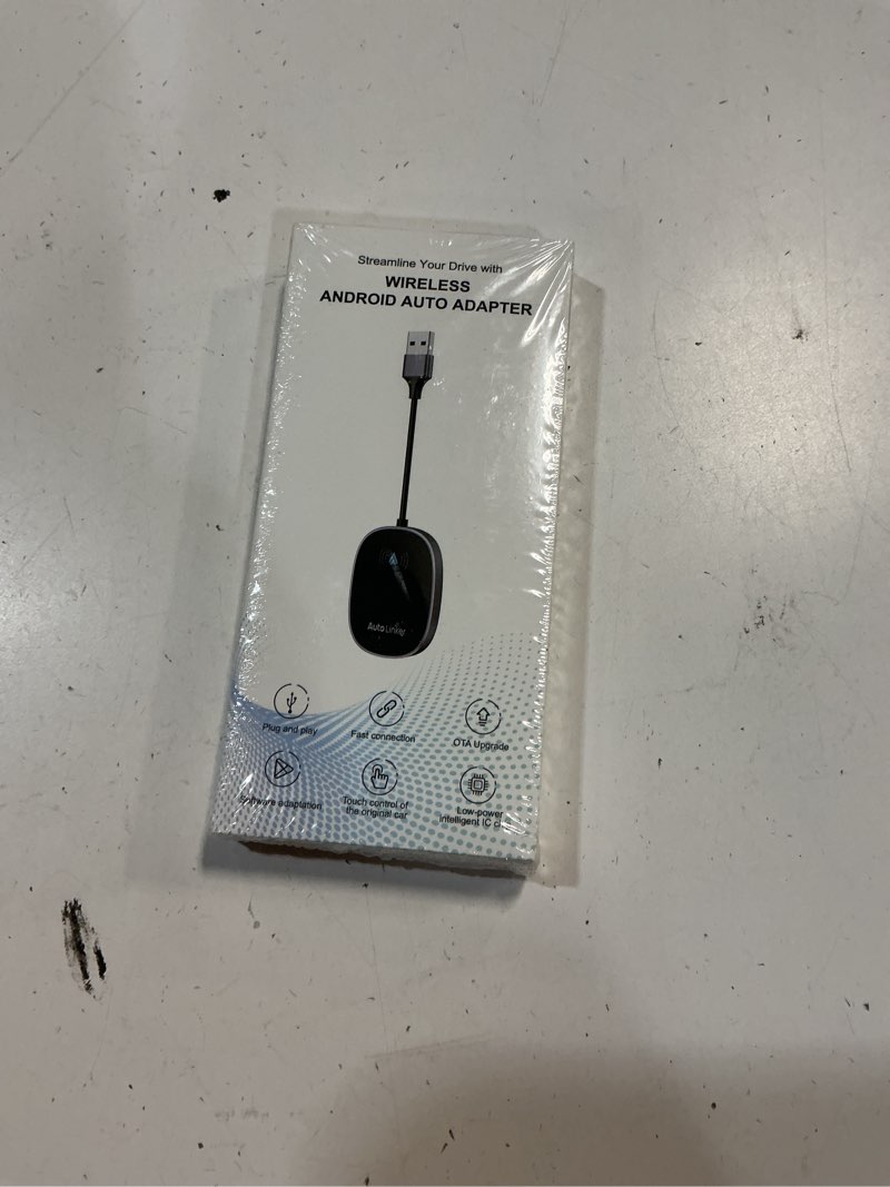 Condition photo showing New/Like New for android auto wireless adapter for cars with built-in wired android auto easy setup support nfc pair fast seamless connection stable plug and play wireless car adapter dongle (black)