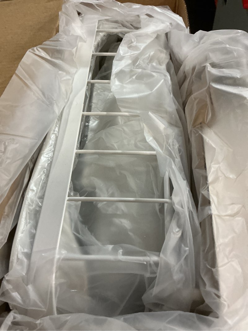 Condition photo showing New/Like New for arshray Dish Drying Rack 2-Tier Dish Racks for Kitchen Counter, Adjustable Spout Auto-Draining Dish Rack, Large Capacity for Plates, Bowls, Cups, Tableware?Dish Drainer with Drainboard,White 2 Tier - White Metal