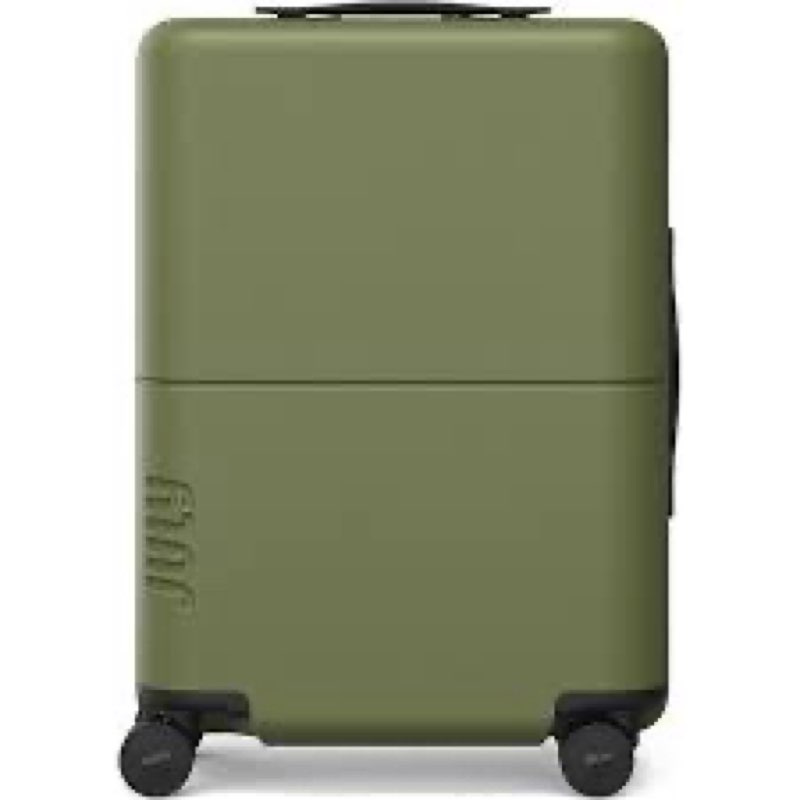 july checked trunk - 26.8" zipperless airline approved check in luggage with wheels, 80/20 opening s