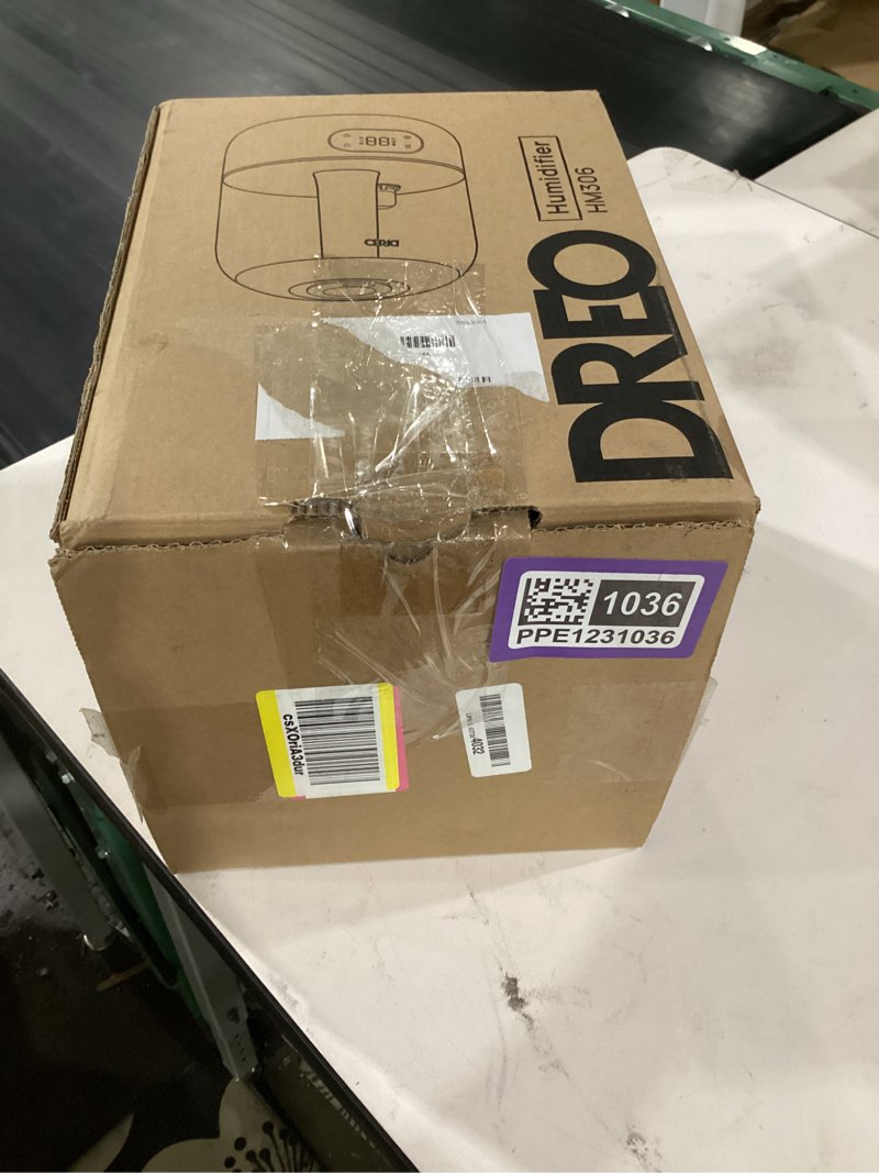 Condition photo showing Good Condition for not tested**** dreo cool mist humidifiers for baby, 3l top fill, 26db quite, ambient indicator light for nursery, less refill, indoor ice white