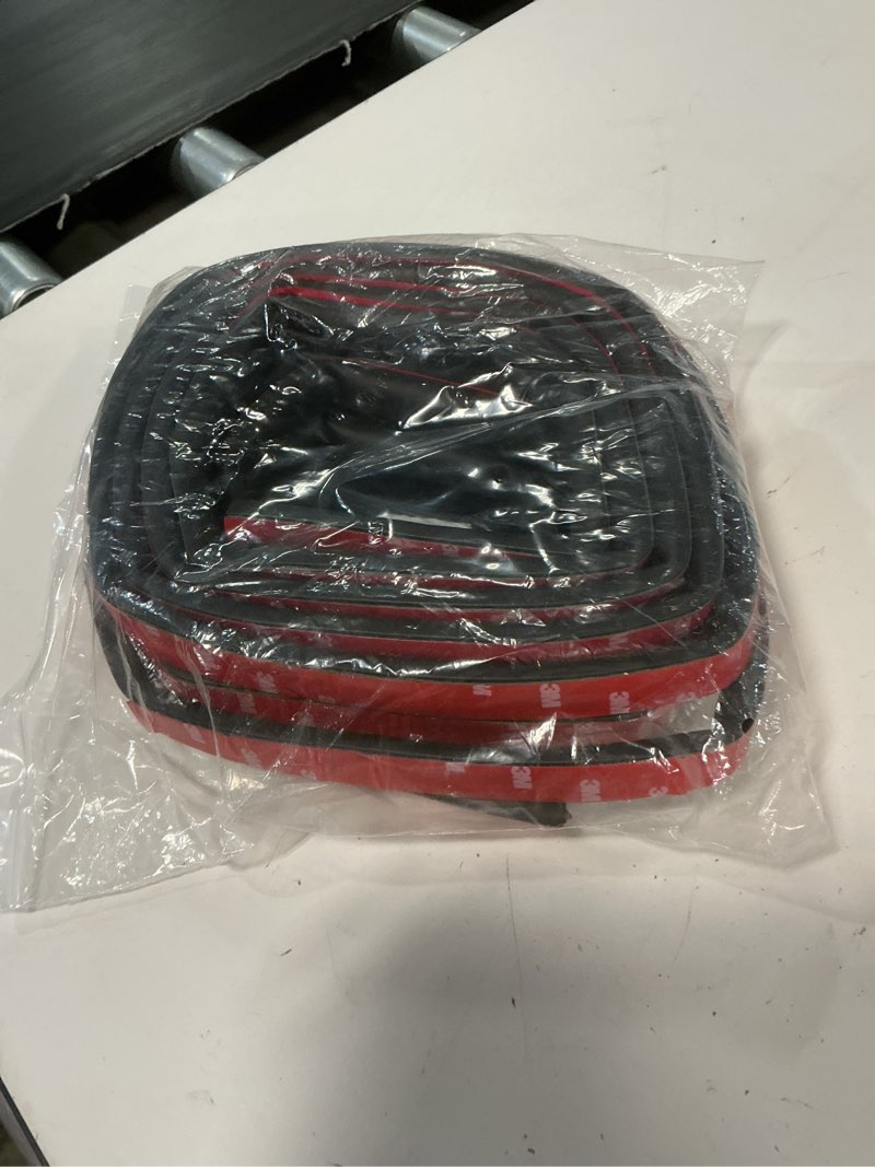Condition photo showing Good Condition for 26 feet weather stripping door seal self adhesive epdm foam rubber seal strip d-shaped door weather stripping for door and window, rv, boat, auto, truck, marine, w:0.75"; h:0.375" 26 feet black