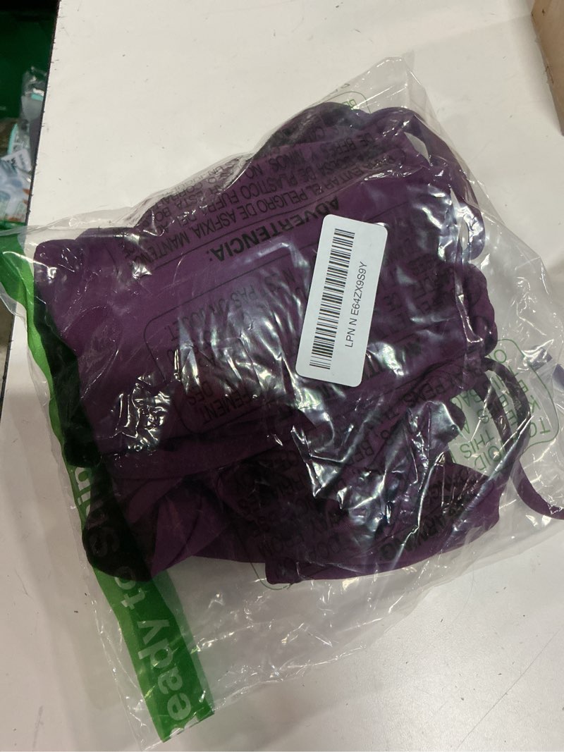 Condition photo showing Good Condition for meetall women's high cut string triangle bikini set swimsuits sexy bathing suits 2 piece large dark purple