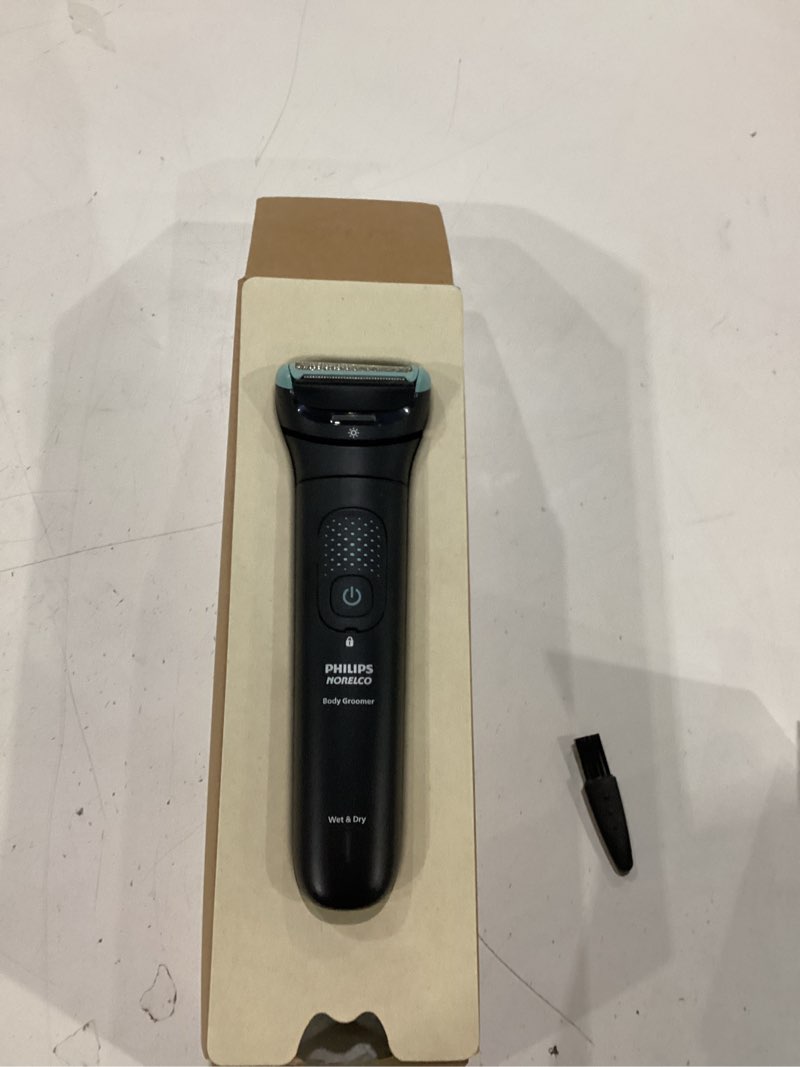 Condition photo showing Good Condition for philips norelco body groomer 7000 series, men's whole body groomer, contour-following 2d flexing head, triple protect shave system & intimate body hair trimmer, 100% showerproof, bg7480/50 1 pack- bg7480/50 black