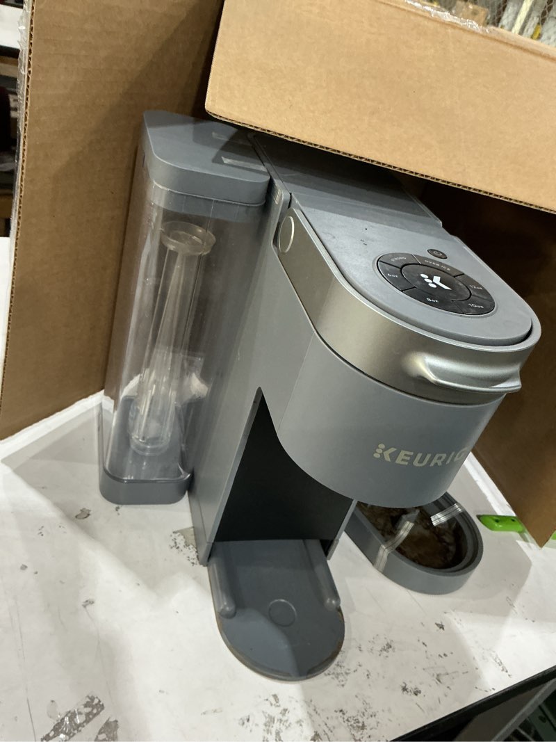 Condition photo showing As Is for keurig k-supreme single serve k-cup pod coffee maker, multistream technology, 4 brew sizes, 66oz dual-position removable reservoir, white