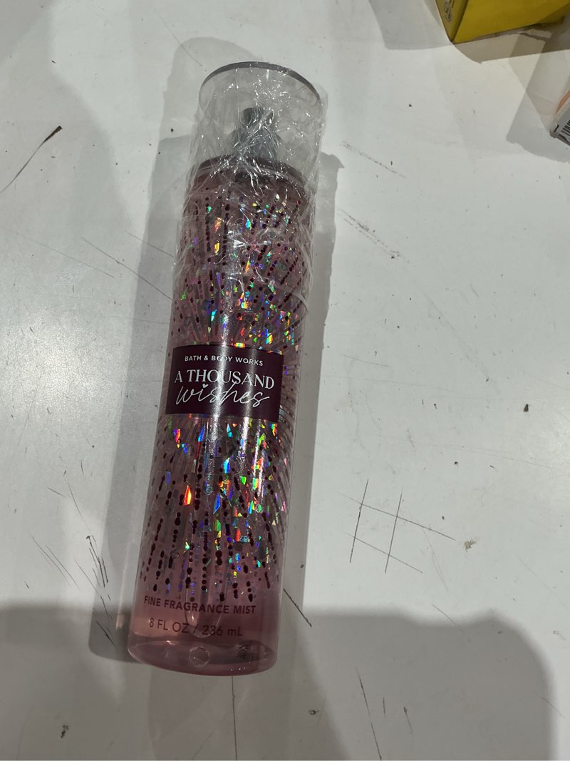Condition photo showing Good Condition for bath & body works a thousand wishes fine fragrance body mist 8 oz