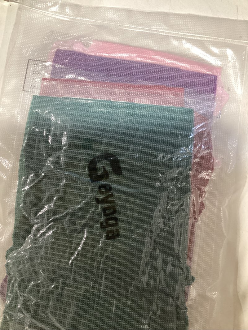 Condition photo showing New/Like New for geyoga 4 pairs thigh high stockings lace tights silky sheer lingerie stocking for women light purple, burgundy, green, pink large